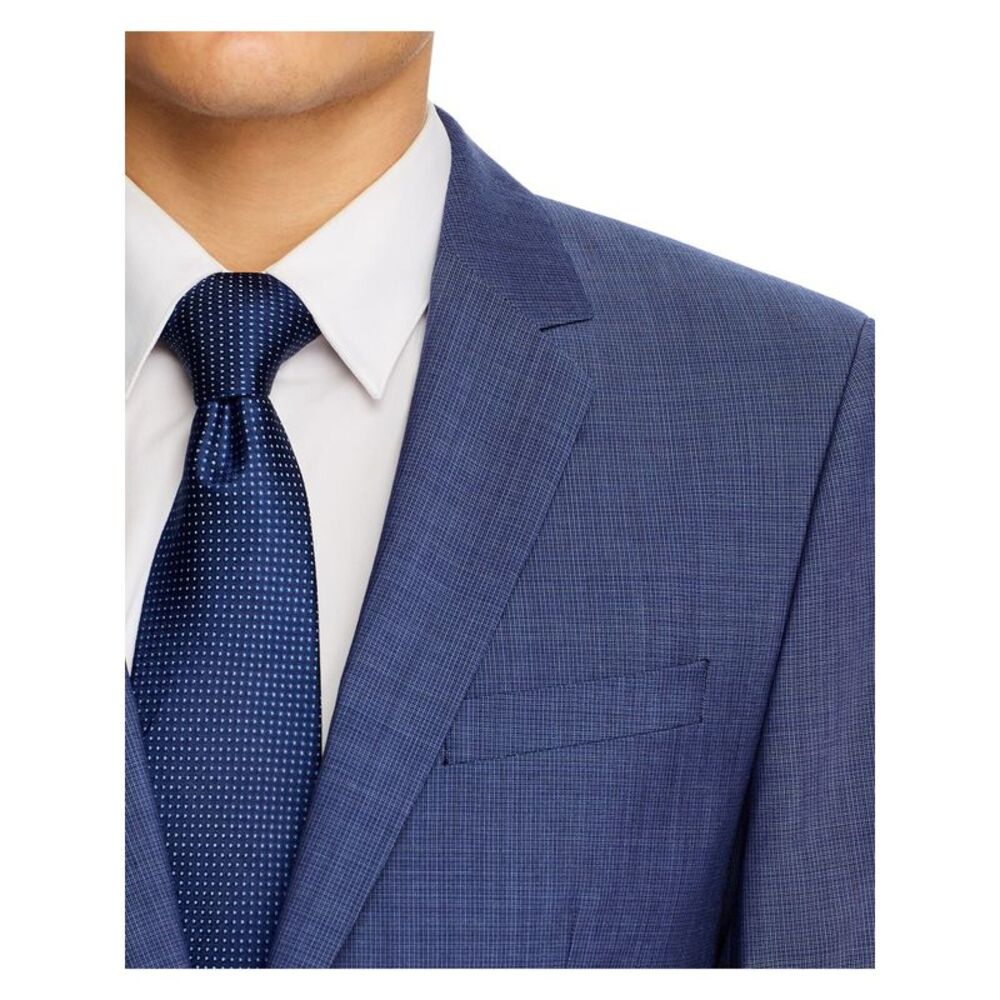 HUGO BOSS Mens Blue Single Breasted, Wool Blend Suit Jacket 38R - Picture 3 of 3